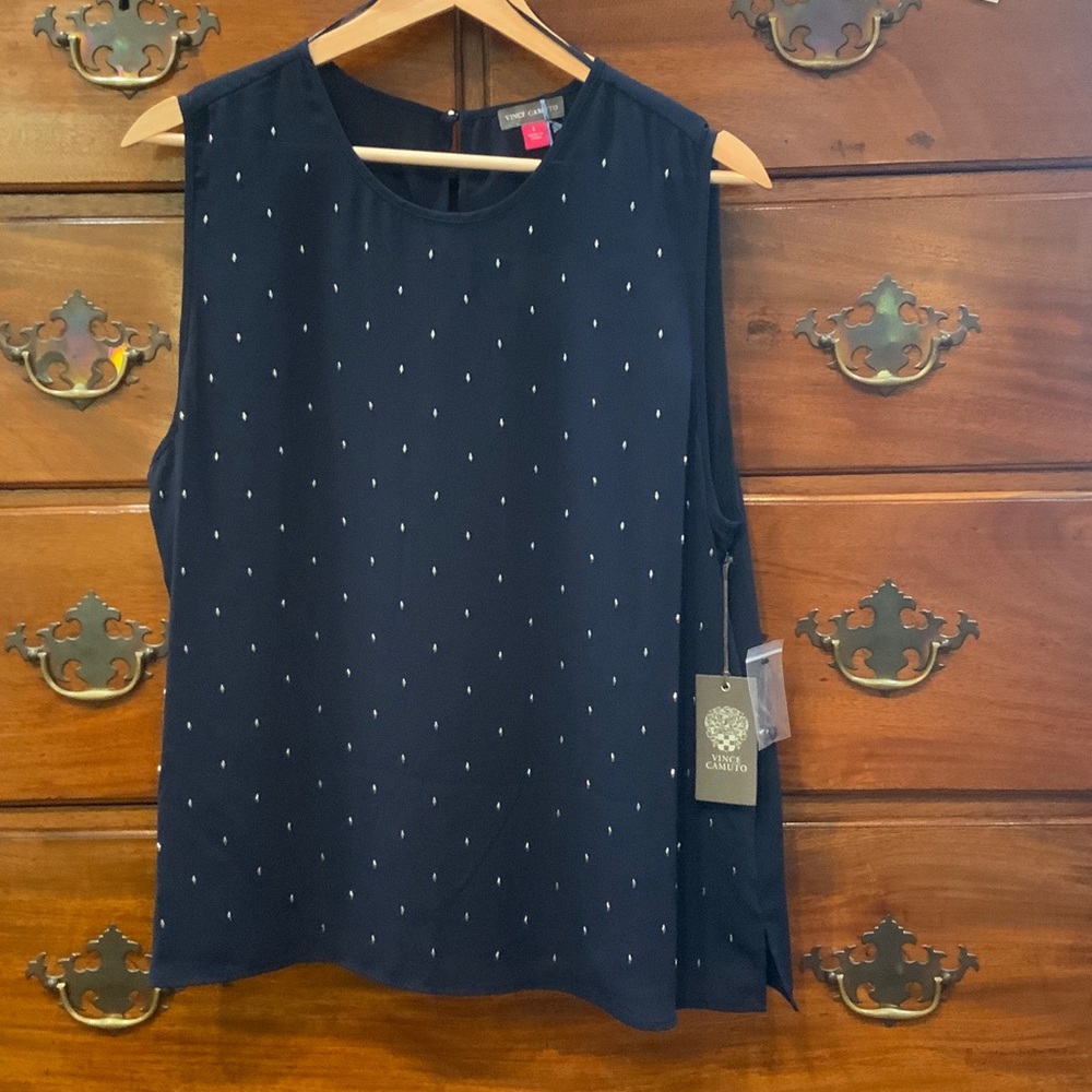Vince Camuto Black Sleeveless Blouse
